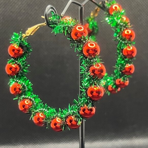 3/$12~Christmas Hoop Earrings - Picture 2 of 9